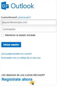 Como registrarme en Outlook.com 1